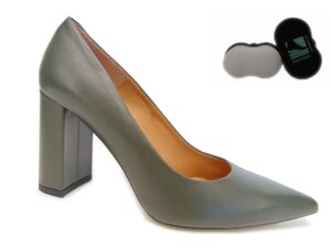 Bravo Moda czółenka 0130 skóra khaki