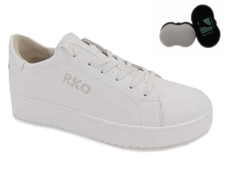 Ryłko sneakersy 0ERM3 AU BLF skóra biały
